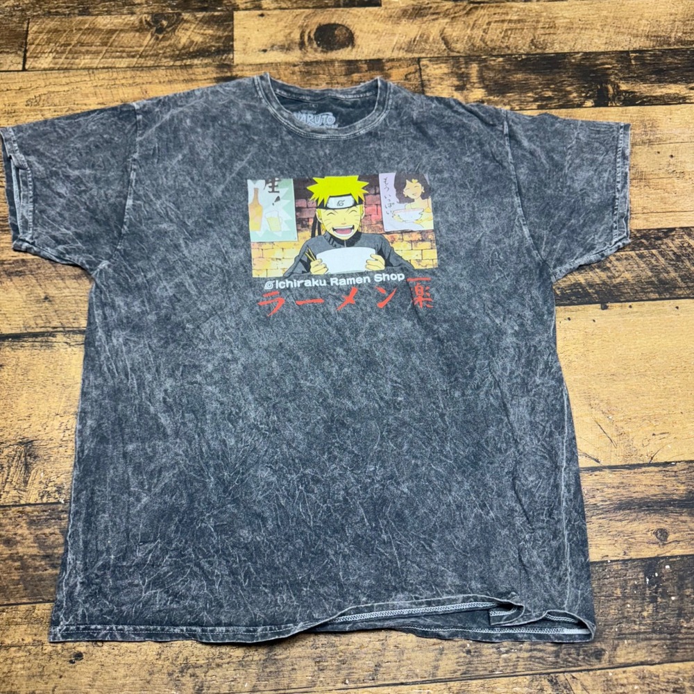 Naruto Shippuden Ichiraku Ramen Shop Graphic Print T-Shirt‎ Men's Large